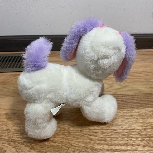 Vintage Barbie Talking Dog Kids Toy 2001 White Purple Plush Stuffed - Picture 3 of 7